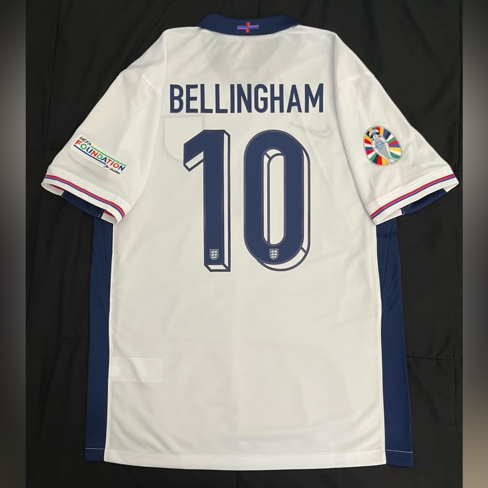 Bellingham #10 England 2024 Euro Jersey Small / Large Sizes Soccer Football